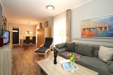 Ferienwohnung in Kühlungsborn - Appartementanlage Ostseeblick Fewo Rügen 12 - Wohnbereich mit gemütlicher Couchecke