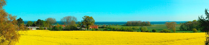 Ferienwohnung in Rettin - Ferienhof Hansen Sanddorn - Ostsee-Blick vom Wohnzimmer