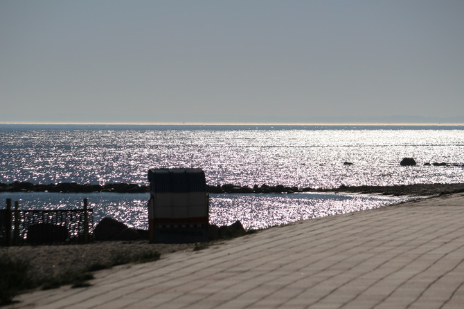 Ferienwohnung in Dahme - Berolina - Strand bei untergehender Sonne