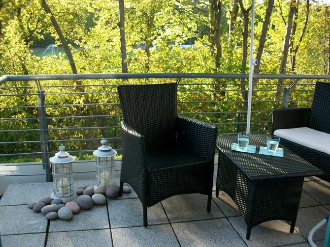 Ferienwohnung in Kühlungsborn - Strandstrasse-OstSeestern - Balkon im Sommer