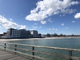 Ferienwohnung in Scharbeutz - Strandkörbchen - Seebrückenblick vom und auf das Haus