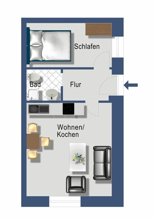 Ferienwohnung in Rabenkirchen-Faul&uuml;ck - Schleiblick App. 3 - Bild 6