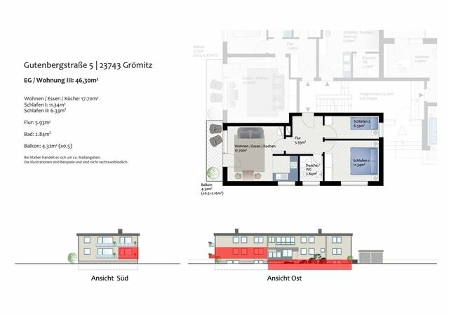 Ferienwohnung in Gr&ouml;mitz - Ostsee-Quartier 3 | Gutenbergstra&szlig;e 5 | APPARTO Gr&ouml;mitz - Bild 3