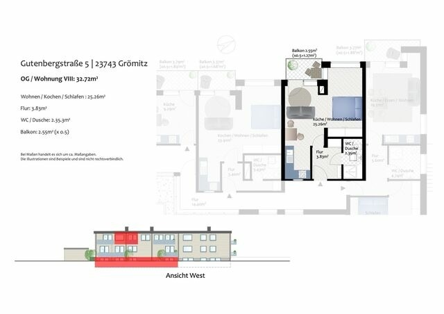 Ferienwohnung in Gr&ouml;mitz - Ostsee-Quartier 8 | Gutenbergstra&szlig;e 5 | APPARTO Gr&ouml;mitz - Bild 3