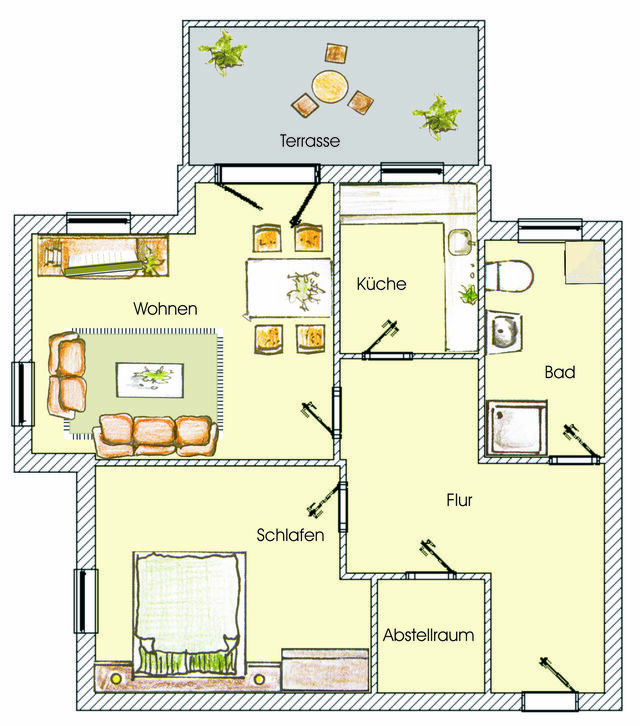 Ferienwohnung in Seebad Heringsdorf - (Brise) Villa Madeleine App. 03 - Bild 12